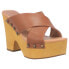 Dingo Driftwood Studded Platform Womens Brown Casual Sandals DI849-230