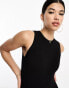 ASOS DESIGN sculpted knitted sleeveless maxi dress in black Черный, 32 - фото #3