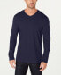Фото #1 товара Men's V-Neck Long Sleeve T-Shirt, Created for Macy's