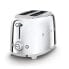 SMEG toaster TSF01SSEU (Stainless steel) - 2 slice(s) - Chrome - Plastic - Stainless steel - Buttons - Level - Rotary - China - 950 W