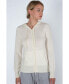 ფოტო #2 პროდუქტის Women's 100% Pure Cashmere Long Sleeve Zip Hoodie Cardigan Sweater (1573, Petal Pink, Medium )