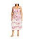 ფოტო #1 პროდუქტის Plus Size Isabella Border Dress