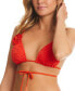 Фото #1 товара Women's Floral-Detail Triangle Bikini Top