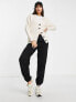 Brave Soul Tall jenner longline cable knit cardigan in ivory