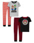 Фото #1 товара Kid 4-Piece Snug-Fit Super Mario Pajamas Set 4