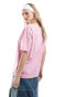 Lee box logo relaxed fit t-shirt in pink