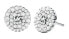 Silver stud earrings with zircons MKC1496AN040