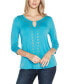 Фото #8 товара Women's Embellished Keyhole Knit Top