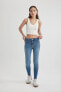 Фото #2 товара Rebeca Skinny Fit Normal Bel Dar Paça Uzun Jean Pantolon B6506ax24sp