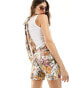 Фото #5 товара Wrangler cowboy 5inch floral print denim shorts in multi co-ord