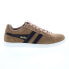 Фото #1 товара Gola Equipe Suede CMA495 Mens Brown Suede Lace Up Lifestyle Sneakers Shoes 7
