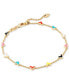 14k Gold-Plated Color Heart Adjustable Link Bracelet