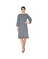 Фото #1 товара Women's Pullover 3/4 Sleeve Flounce Pleated Mini Hem Dress