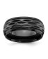 ფოტო #1 პროდუქტის Black Zirconium Polished and Diamond-cut Wedding Band Ring