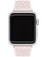 Фото #1 товара Pink Pearlized Signature C Silicone Strap for 38, 40, 41mm Apple Watch