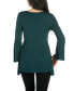 Women Swing High Low Bell Sleeve Tunic Top