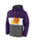 Men's Purple, Gray Phoenix Suns Anorak Flagrant Foul Color-Block Raglan Hoodie Half-Zip Jacket