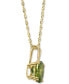 ფოტო #3 პროდუქტის Gemstone Solitaire Pendant Necklace in 14k Gold, 16" + 2" extender