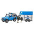 BRUDER Land Rover Police With Equine Trailer