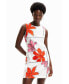 ფოტო #1 პროდუქტის Women's Floral mini pinafore dress