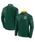 ფოტო #4 პროდუქტის Men's Green, Gold Green Bay Packers Ringer Quarter-Zip Jacket
