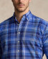 ფოტო #3 პროდუქტის Men's Big & Tall Plaid Oxford Shirt