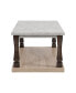 Elegant 2-Tier Rectangle Coffee Table with Vintage Glam Style