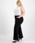 ფოტო #5 პროდუქტის Plus Size Wide-Leg Trousers