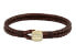 Brown braided leather bracelet Seal 1580667