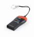Gembird FD2-MSD-3 - MicroSD (TransFlash) - SDHC - Black - Red - USB 2.0 - 16 mm - 7 mm - 32 mm