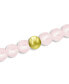 ფოტო #13 პროდუქტის Genuine Stone Bead Stretch Bracelet with Silver Plate or Gold Plate Bead Accent