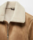 ფოტო #3 პროდუქტის Men's Shearling-Lined Jacket