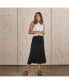 ფოტო #2 პროდუქტის Maternity Becky Viscose Maxi Skirt in Black