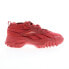 Reebok Club C V2 Cardi B Womens Red Suede Lace Up Lifestyle Sneakers Shoes