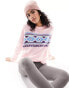 Фото #2 товара Threadbare Ski oversized printed jumper in pink