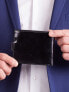 Фото #5 товара Мужское портмоне кожаное черное горизонтальное на кнопке Factory Price Portfel-CE-PR-PA-N01L-VT.10-czarny