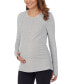 Фото #1 товара Women's Long-Sleeve Snap-Front Maternity Top