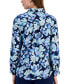 Фото #2 товара Women's Morning Bloom 100% Linen Printed Shirt, Created for Macy's
