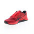 Фото #4 товара Reebok Nano X3 Mens Red Synthetic Lace Up Athletic Cross Training Shoes