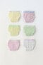 Фото #5 товара 2-6 years/ pack of six textured briefs with floral print