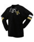 Фото #2 товара Women's Black New Orleans Saints Spirit Jersey Lace-Up V-Neck Long Sleeve T-shirt