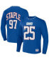 Фото #2 товара Men's NFL X Staple Blue New York Giants Core Long Sleeve Jersey Style T-shirt