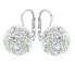 Charming silver earrings with glittering Swarovski silvegob36120w
