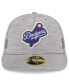 Фото #2 товара Men's Gray Los Angeles Dodgers 2024 Clubhouse Low Profile 59FIFTY Fitted Hat