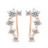 Dazzling long bronze earrings EA621R