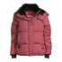 Фото #3 товара Canada Weather Gear Classic Cloud Puffer Jacket with Hood Womens M Mahroon Solid