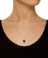 ფოტო #2 პროდუქტის Women's Amethyst (2-1/2 ct.t.w.) and Diamond Accent Pendant Necklace in Sterling Silver