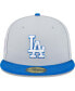 ფოტო #4 პროდუქტის Men's Gray, Blue Los Angeles Dodgers Dolphin 59FIFTY Fitted Hat