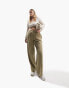 Фото #5 товара ASOS DESIGN Curve everyday slouchy boy trousers in washed olive