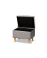 Фото #7 товара Elias Modern and Contemporary Velvet Fabric Upholstered and Finished Wood Storage Ottoman